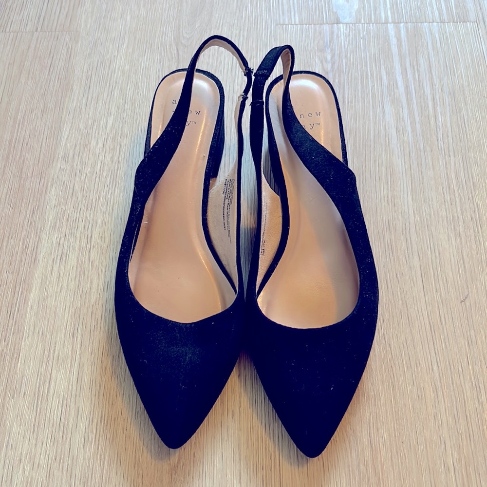 Black strappy high heels